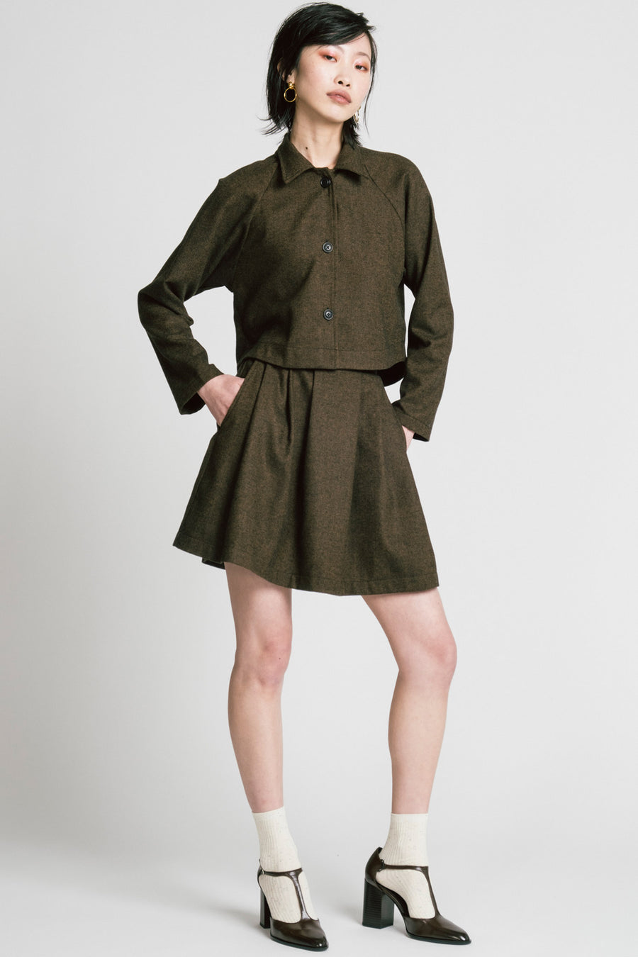 Cycle Jacket Brown Herringbone