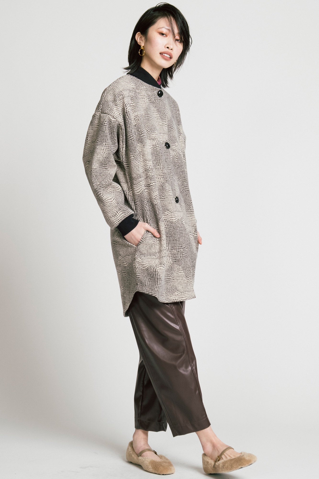 Dizzy Coat Houndstooth