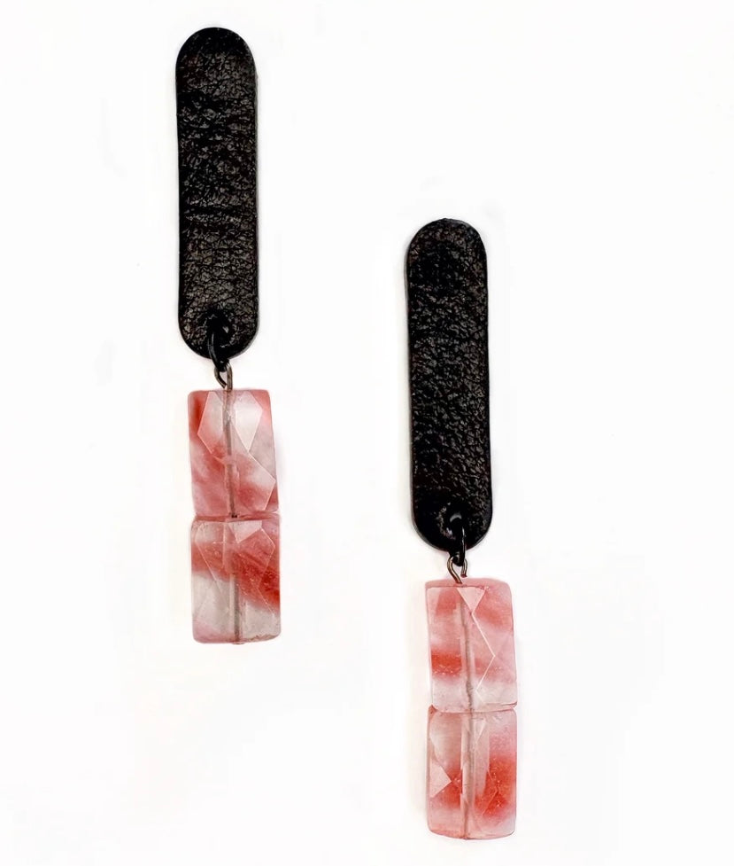 Cherry Quartz Drop Earrings