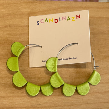 Scandinazn | Daisy Petal Hoops in Avocado