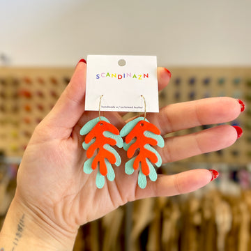 Scandinazn | Wakame Hoops in Mint Green + Neon Orange