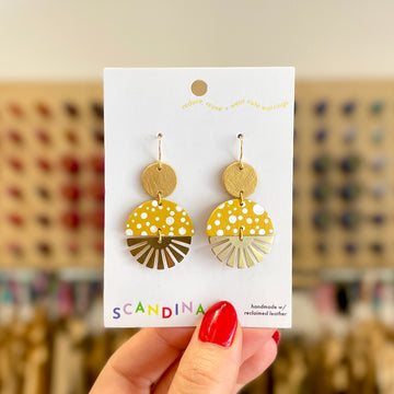 Scandinazn | Radial Baby Burst Earrings Mustard