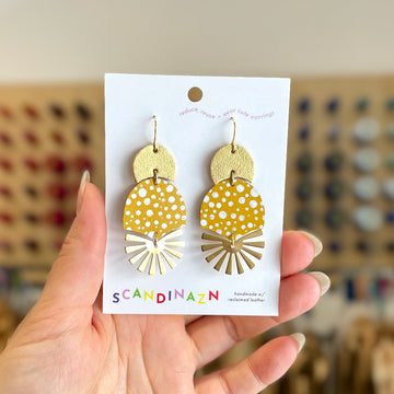 Scandinazn | Radial Burst Earrings in Mustard