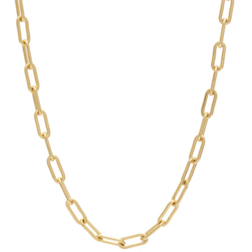 Sarah Mulder | Paper Clip Necklace, Gold 19"