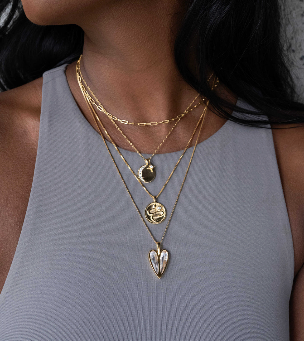 Sarah Mulder | Paper Clip Necklace, Gold 19"