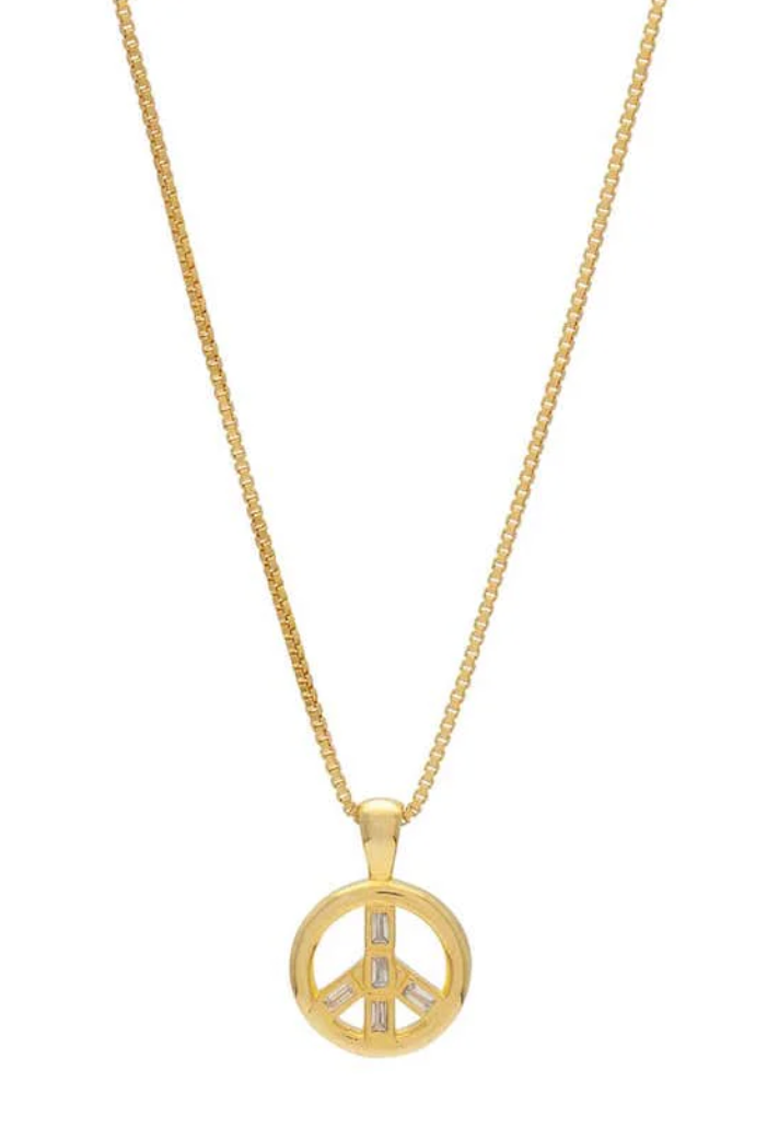 Sarah Mulder | Peace Sign Necklace, Gold